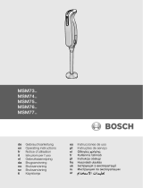 Bosch MSM7700GB Инструкция по применению