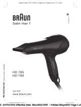 Braun HD 780,  HD 785,  Satin Hair 7 Руководство пользователя