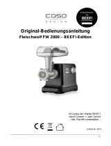 Caso FW 2000 Mincer - BEEF!-Edition Инструкция по эксплуатации