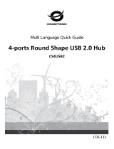 Conceptronic 4-Ports Round Shape USB 2.0 Hub Инструкция по установке