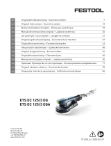 Festool Exzenterschleif ETS EC 125/3 EQ-Plus Инструкция по эксплуатации
