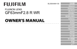 Fujifilm GF63mmF2.8 R WR Lens Руководство пользователя