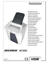 HSM Securio AF500 0.78 x 11mm Инструкция по эксплуатации