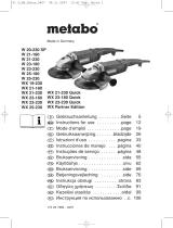 Metabo W 21-180 Инструкция по эксплуатации