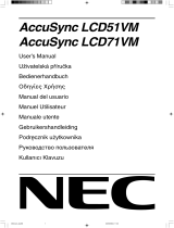 NEC AccuSync LCD51VM Руководство пользователя