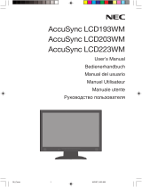 NEC AccuSync LCD203WM Инструкция по применению