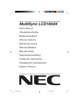 NEC MultiSync® LCD1850XBK Руководство пользователя