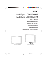 NEC MultiSync LCD205WXM Руководство пользователя