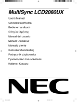 NEC MultiSync® LCD2080UXBK Руководство пользователя