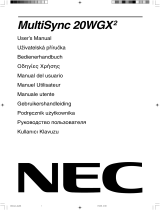 NEC MultiSync® 20WGX² Инструкция по применению
