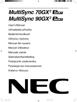 NEC MultiSync® 70GX²Pro Инструкция по применению