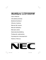 NEC MultiSync® LCD1550VMBK Инструкция по применению