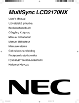 NEC MultiSync® LCD2170NX Инструкция по применению