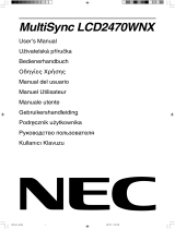 NEC MultiSync® LCD2470WNX Инструкция по применению