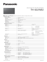 Panasonic TH-42LF60U Техническая спецификация
