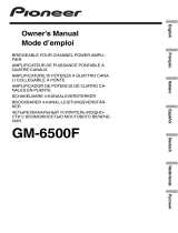 Pioneer GM-6500F Руководство пользователя