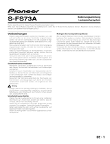 Pioneer S-FS73A Руководство пользователя