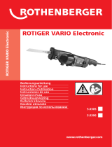 Rothenberger Pipe saw ROTIGER VARIO Electronic Руководство пользователя