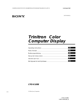 Sony CPD-E100E Руководство пользователя
