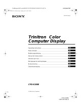 Sony CPD-E200E Руководство пользователя
