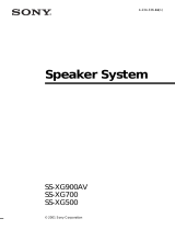 Sony SS-XG700 Руководство пользователя