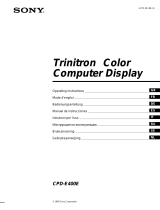 Sony Trinitron CPD-E400E Руководство пользователя