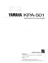 Yamaha KPA-501 Инструкция по применению