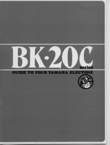 Yamaha Electone BK-20C Series Инструкция по применению