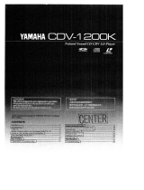 Yamaha CDV-1100RS Инструкция по применению