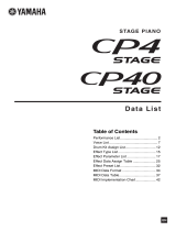 Yamaha CP4 Техническая спецификация