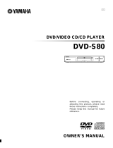 Yamaha DVD-S80 Руководство пользователя