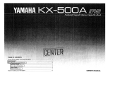 Yamaha KX-500A Инструкция по применению