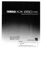 Yamaha KX-650 Инструкция по применению