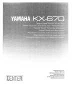 Yamaha KX-670 Инструкция по применению