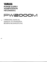 Yamaha PW2000M Инструкция по применению