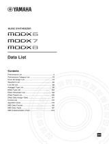 Yamaha MODX8 Техническая спецификация