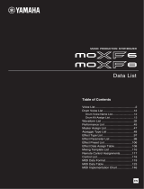 Yamaha MOXF8 Техническая спецификация