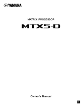 Yamaha MTX5-D Инструкция по применению