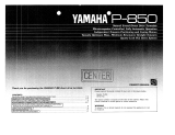 Yamaha P-850 Инструкция по применению
