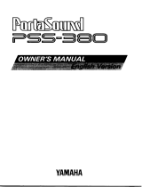 Yamaha PortaSound PSS-380 Инструкция по применению