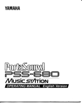 Yamaha PortaSound PSS-680 Инструкция по применению