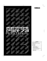 Yamaha PortaTone PSR-73 Инструкция по применению