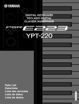 Yamaha PSR-E223 Техническая спецификация