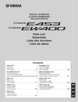 Yamaha PSR-EW400 Спецификация