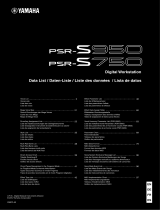 Yamaha PSR-S950 Техническая спецификация