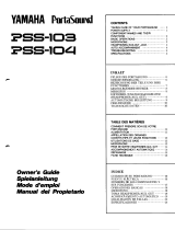 Yamaha PSS-103 Инструкция по применению