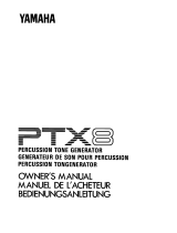 Yamaha PTX8 Инструкция по применению
