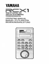 Yamaha RCX1 Инструкция по применению