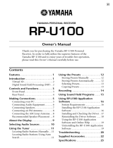 Yamaha RP-U100 Инструкция по применению
