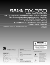 Yamaha RX-360 Инструкция по применению